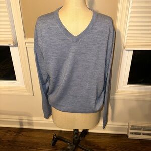 Jos. A. Bank Light Blue V-Neck Sweater